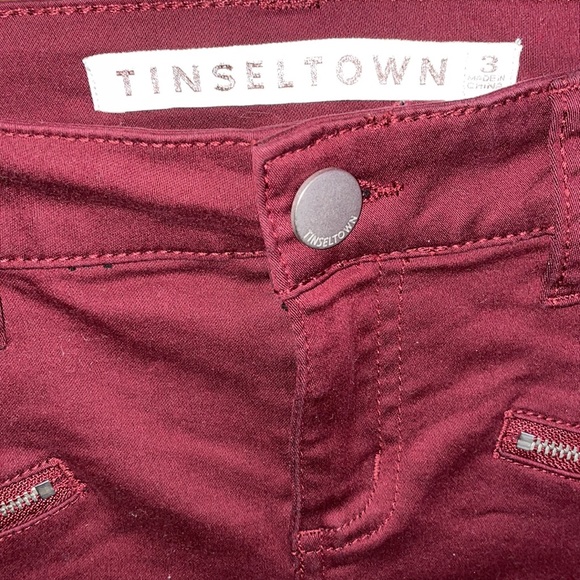 Burgundy Skinny Jeans ❤️ - Picture 3 of 4